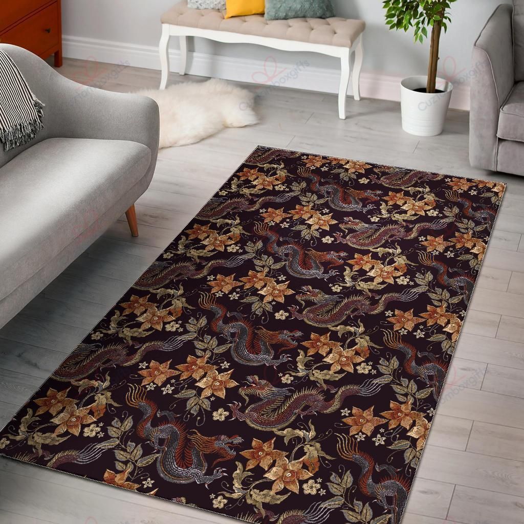 Chinese Floral Dragon Pattern Rug Sport Decor Gift Floor Decor Living Room Carpet Rug Area Rug - fb1ab64c3cba Chinese Floral Dragon Pattern Rug Sport Decor Gift Floor Decor Living Room Carpet Rug Area Rug - fb1ab64c3cba