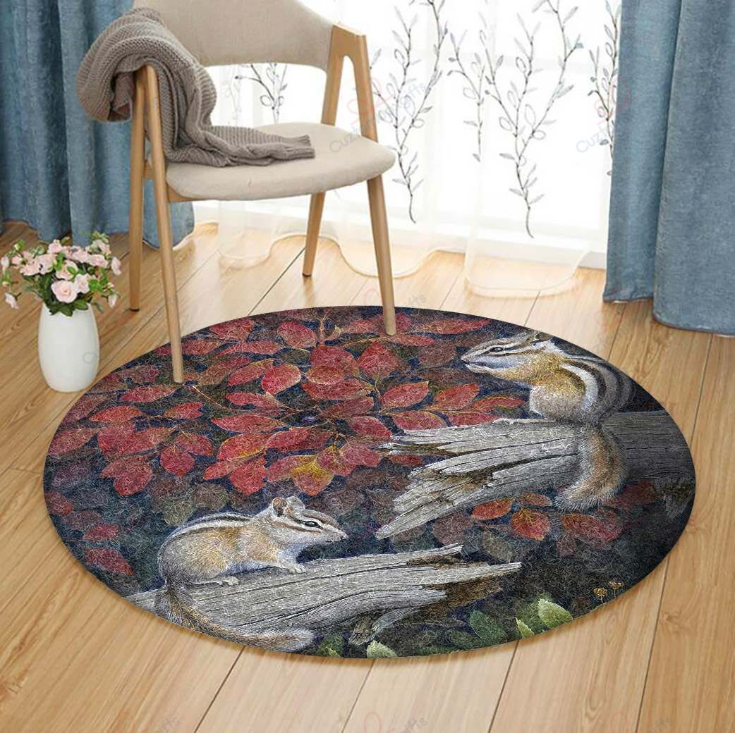 Chipmunk Round Carpet Floor Rug Living Room Bedroom Decor Round Area Rug Carpet Chipmunk Round Carpet Floor Rug Living Room Bedroom Decor Round Area Rug Carpet