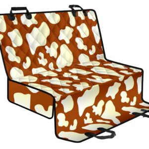 Chocolate And Milk Cow Print Pet Car Back Seat Cover - 5bddce14b818