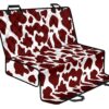 Chocolate Brown And White Cow Print Pet Car Back Seat Cover - dced8624a25a