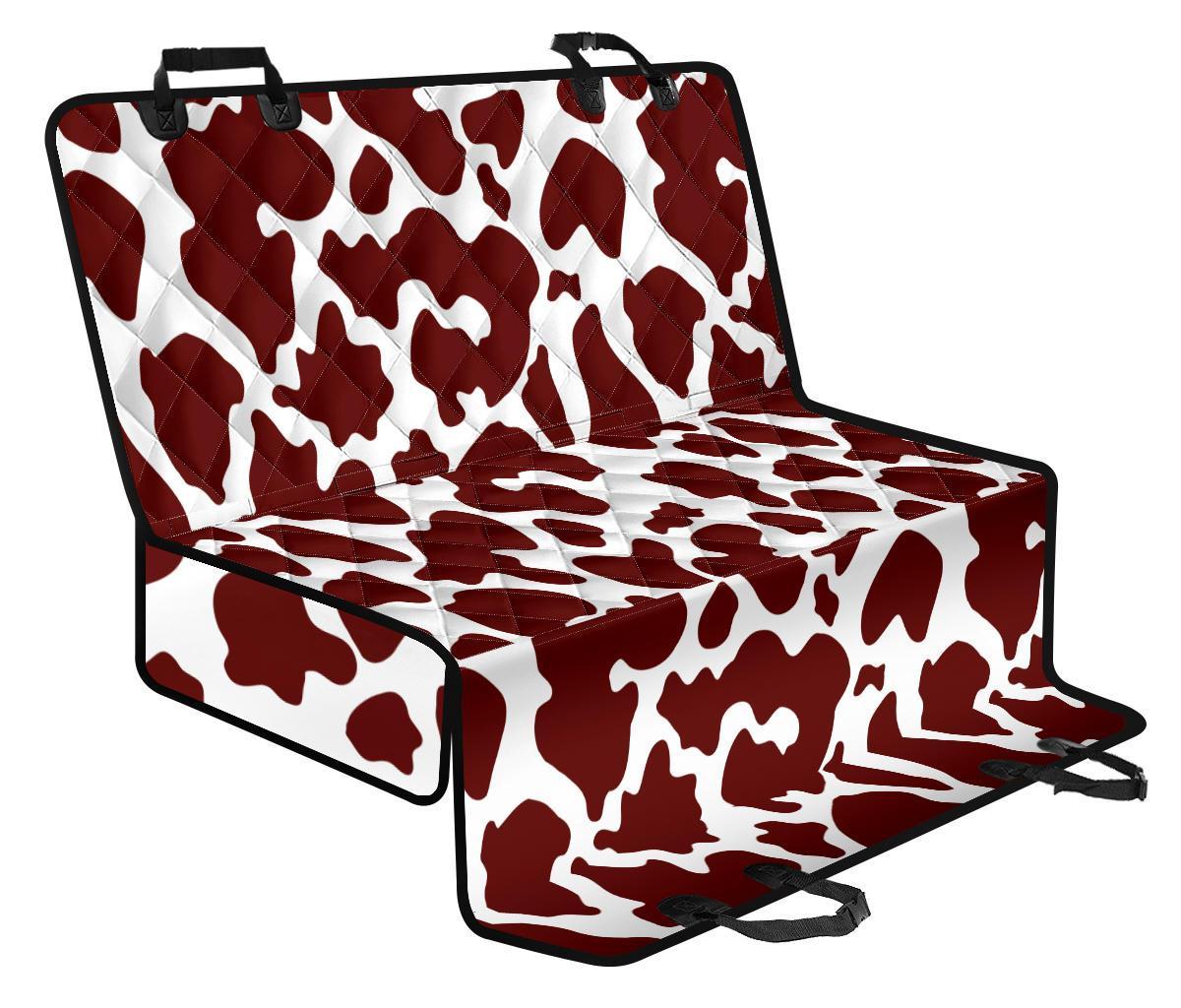 Chocolate Brown And White Cow Print Pet Car Back Seat Cover - dced8624a25a Chocolate Brown And White Cow Print Pet Car Back Seat Cover - dced8624a25a