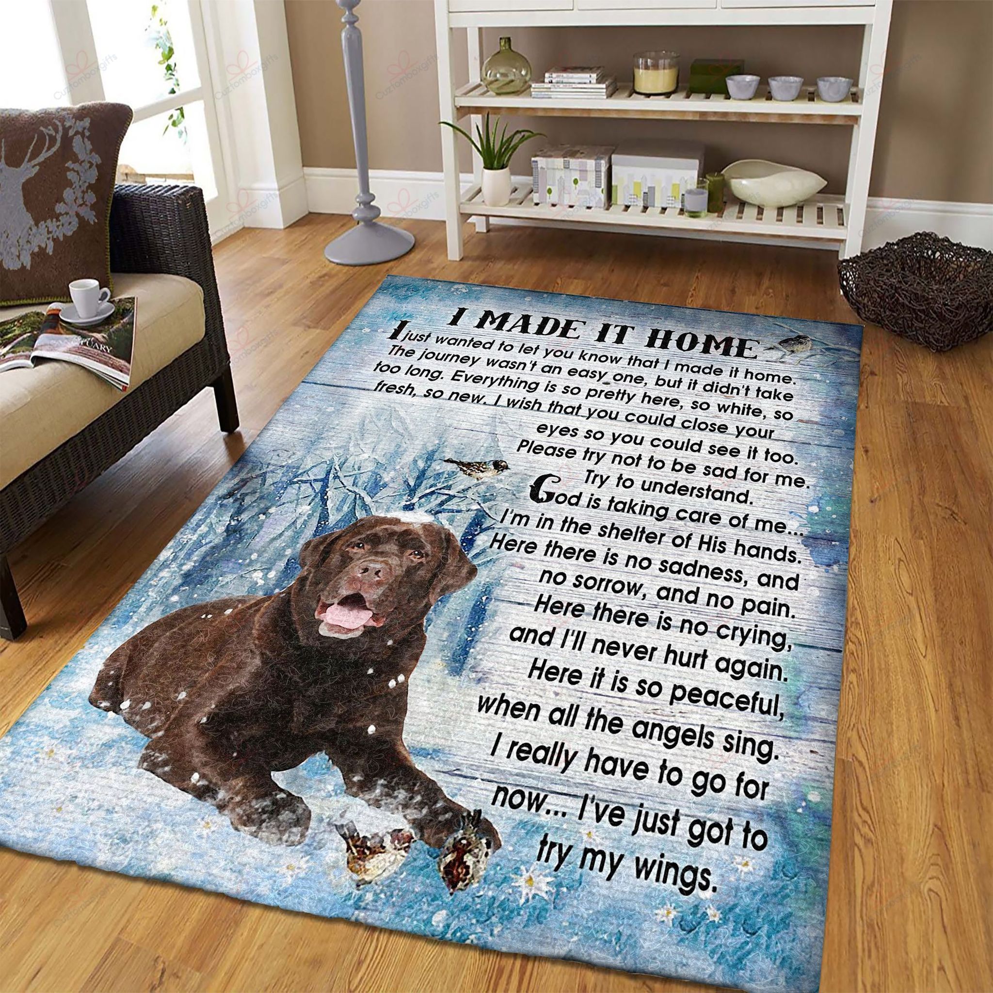 Chocolate Labrador I Made It Home Rug Sport Decor Gift Floor Decor Living Room Carpet Rug Area Rug - 9722409fc860 Chocolate Labrador I Made It Home Rug Sport Decor Gift Floor Decor Living Room Carpet Rug Area Rug - 9722409fc860