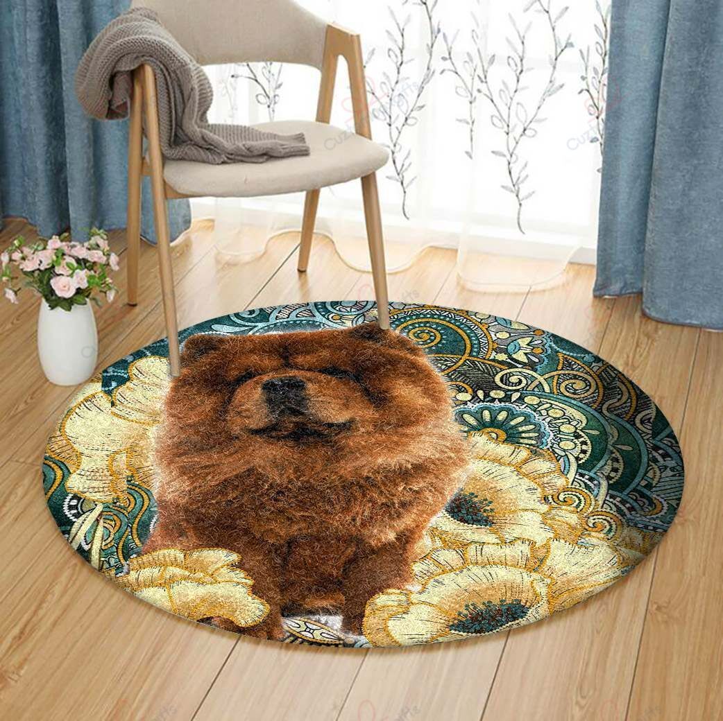 Chow Chow Round Carpet Floor Rug Living Room Bedroom Decor Round Area Rug Carpet Chow Chow Round Carpet Floor Rug Living Room Bedroom Decor Round Area Rug Carpet