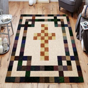 Christian Cross Rug Sport Decor Gift Floor Decor Living Room Carpet Rug Area Rug - 9e396922cba7