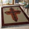 Christian Cross Wood Rug Sport Decor Gift Floor Decor Living Room Carpet Rug Area Rug - 886b5fed4762
