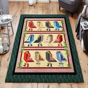 Christmas Birds Rug Sport Decor Gift Floor Decor Living Room Carpet Rug Area Rug - 86ccfa5479d1