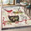 Christmas Cardinal Tea Cup Rug Sport Decor Gift Floor Decor Living Room Carpet Rug Area Rug - a993fc14b3b3