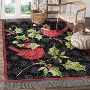Christmas Cardinals Rug Sport Decor Gift Floor Decor Living Room Carpet Rug Area Rug - c14ee73da6f9