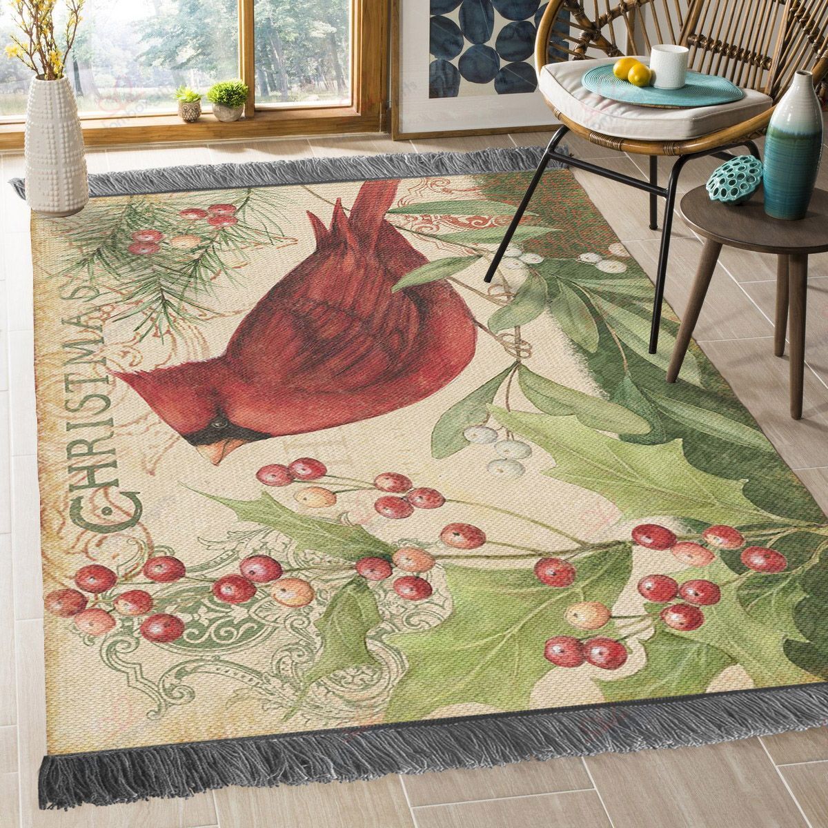 Christmas Cardinals Rug Sport Decor Gift Floor Decor Living Room Carpet Rug Area Rug - 24bf4370da71 Christmas Cardinals Rug Sport Decor Gift Floor Decor Living Room Carpet Rug Area Rug - 24bf4370da71
