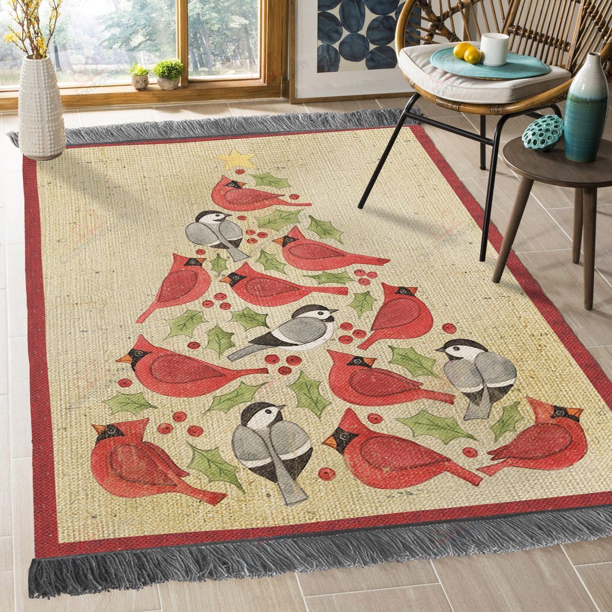 Christmas Cardinals Tree 2 Rug Sport Decor Gift Floor Decor Living Room Carpet Rug Area Rug - 4944a12e9e6d Christmas Cardinals Tree 2 Rug Sport Decor Gift Floor Decor Living Room Carpet Rug Area Rug - 4944a12e9e6d