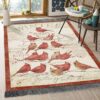 Christmas Cardinals Tree Rug Sport Decor Gift Floor Decor Living Room Carpet Rug Area Rug - b3a48f5b61e2