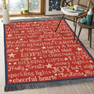 Christmas Chalk Words Rug Sport Decor Gift Floor Decor Living Room Carpet Rug Area Rug - c8ecc8d1a346