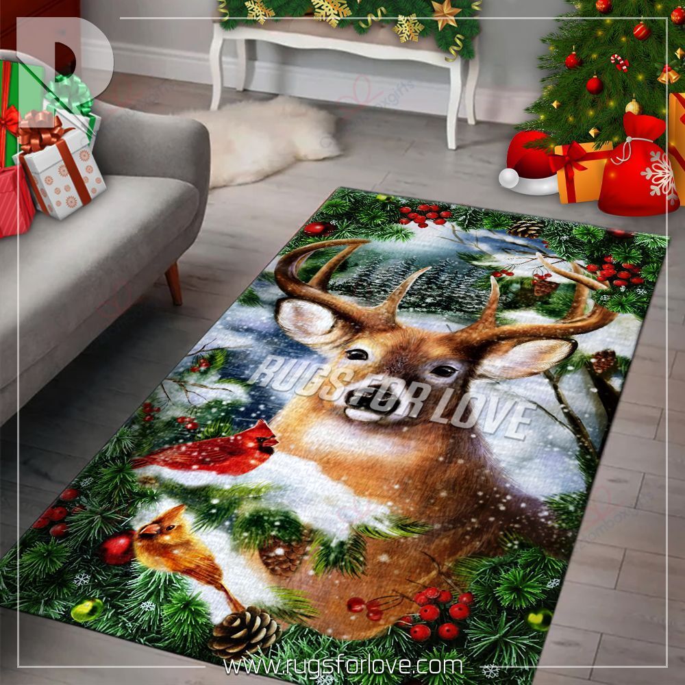 Christmas Deer Rug Sport Decor Gift Floor Decor Living Room Carpet Rug Area Rug - 325e54eed4df Christmas Deer Rug Sport Decor Gift Floor Decor Living Room Carpet Rug Area Rug - 325e54eed4df