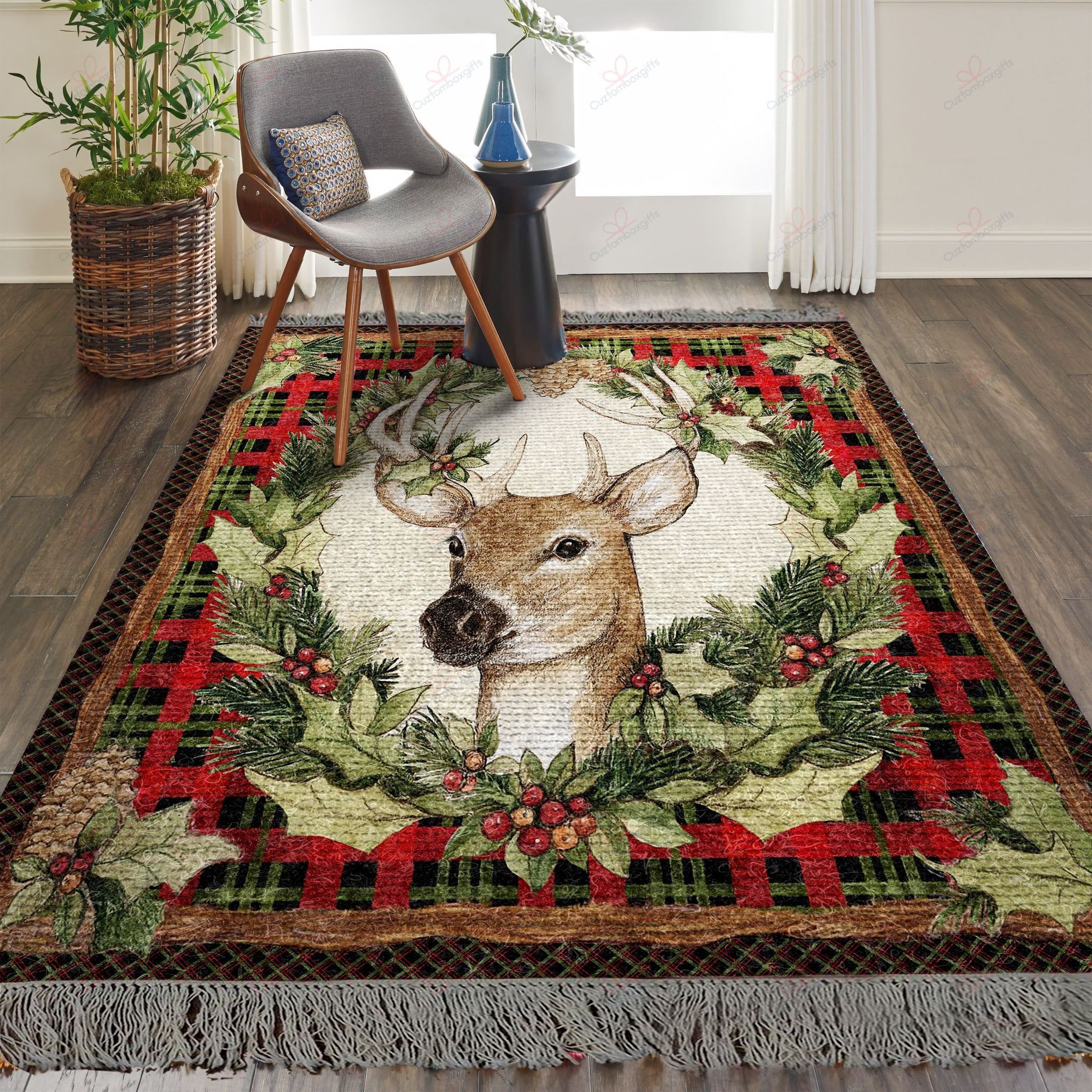 Christmas Deer Rug Sport Decor Gift Floor Decor Living Room Carpet Rug Area Rug - 4682a444ca50 Christmas Deer Rug Sport Decor Gift Floor Decor Living Room Carpet Rug Area Rug - 4682a444ca50