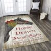 Christmas Horse Rug Sport Decor Gift Floor Decor Living Room Carpet Rug Area Rug - a92b8796c768