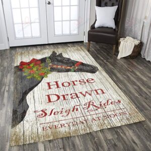 Christmas Horse Rug Sport Decor Gift Floor Decor Living Room Carpet Rug Area Rug - a92b8796c768