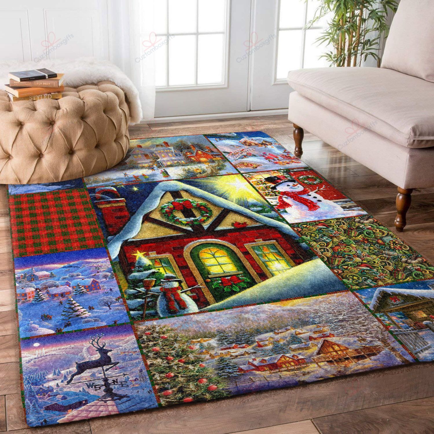 Christmas House Rug Sport Decor Gift Floor Decor Living Room Carpet Rug Area Rug - bfc7eca6bcd6 Christmas House Rug Sport Decor Gift Floor Decor Living Room Carpet Rug Area Rug - bfc7eca6bcd6