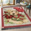 Christmas Labrador Retriever With Gift Rug Sport Decor Gift Floor Decor Living Room Carpet Rug Area Rug - 5b564e4ce014