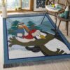 Christmas Penguin Rug Sport Decor Gift Floor Decor Living Room Carpet Rug Area Rug - d9dcdded08d2