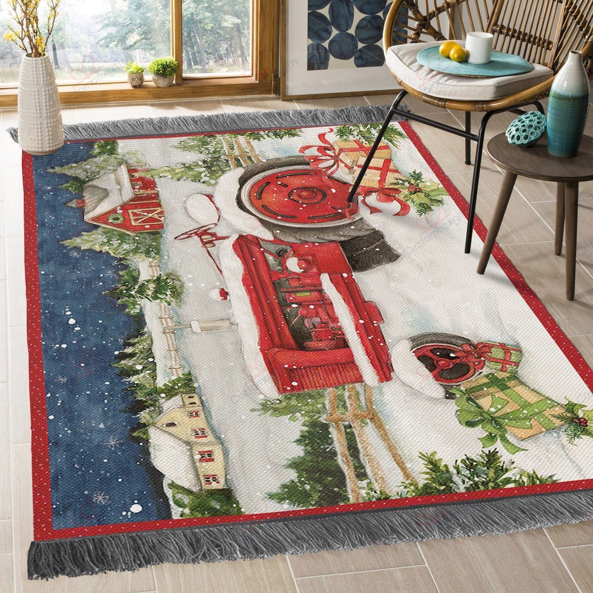 Christmas Red Tractor Rug Sport Decor Gift Floor Decor Living Room Carpet Rug Area Rug - 56d47d4537ac Christmas Red Tractor Rug Sport Decor Gift Floor Decor Living Room Carpet Rug Area Rug - 56d47d4537ac