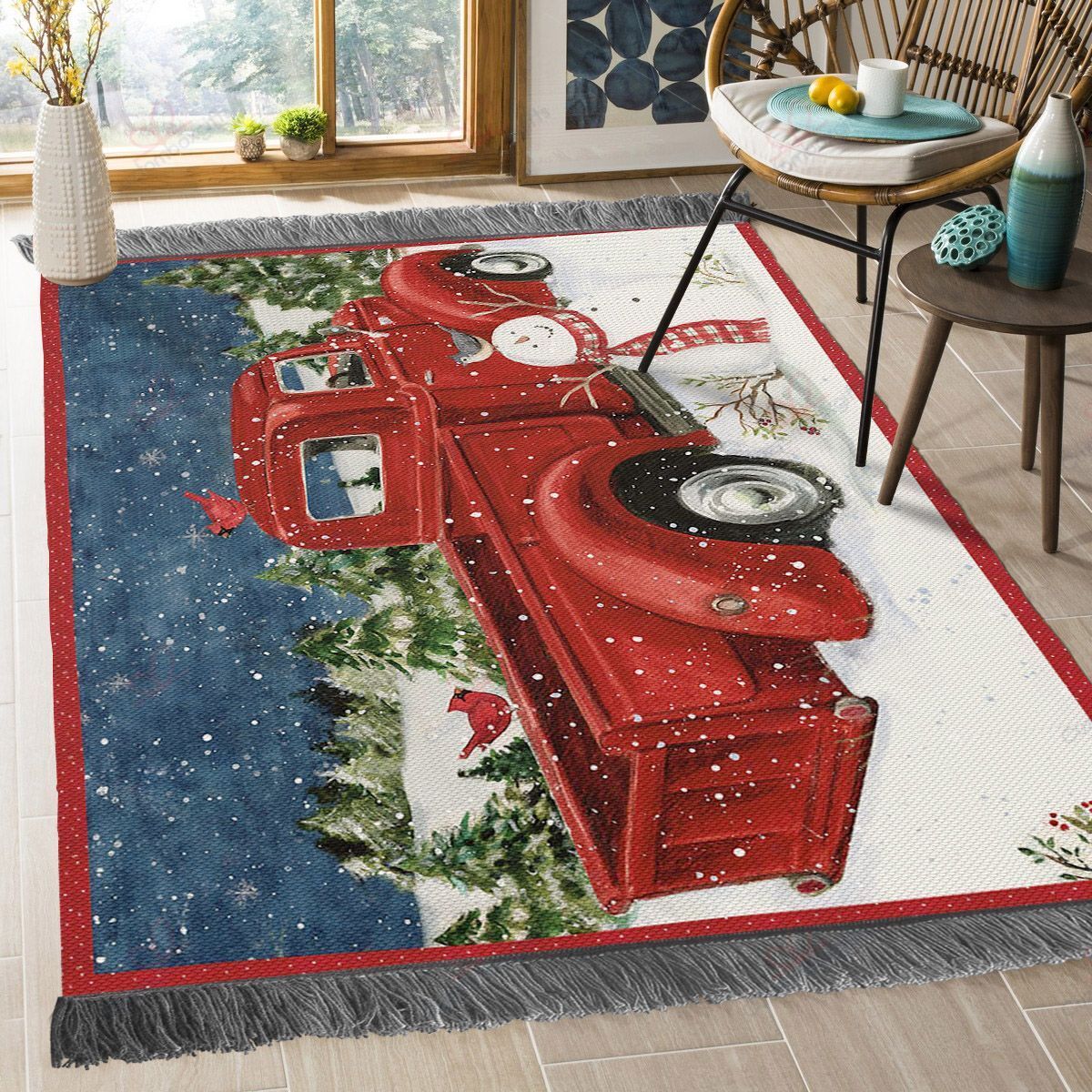 Christmas Red Truck 4 Rug Sport Decor Gift Floor Decor Living Room Carpet Rug Area Rug - b420bc586cf0 Christmas Red Truck 4 Rug Sport Decor Gift Floor Decor Living Room Carpet Rug Area Rug - b420bc586cf0