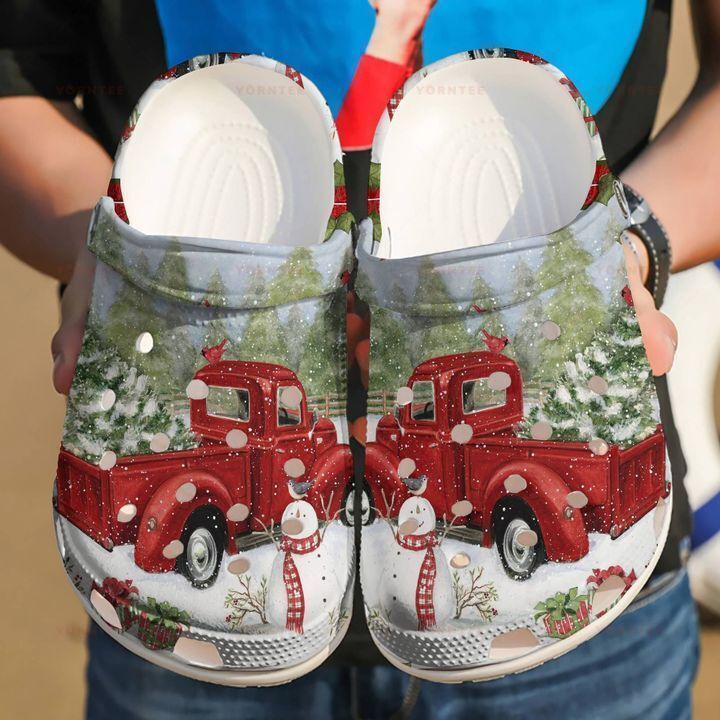 Christmas Red Truck 618 Crocs Clog Crocband Clog Comfortable Classic Clog Water Shoes For Mens And Womens Christmas Red Truck 618 Crocs Clog Crocband Clog Comfortable Classic Clog Water Shoes For Mens And Womens