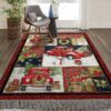 Christmas Red Truck Collage Rug Sport Decor Gift Floor Decor Living Room Carpet Rug Area Rug - 47c19b84c1ed