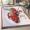 Christmas Red Truck Rug Sport Decor Gift Floor Decor Living Room Carpet Rug Area Rug - 9fac7db2f4aa