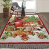 Christmas Red Truck With Puppies Rug Sport Decor Gift Floor Decor Living Room Carpet Rug Area Rug - 3d08de2c9770