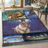Christmas Reindeer Rug Sport Decor Gift Floor Decor Living Room Carpet Rug Area Rug - 4f3765731646