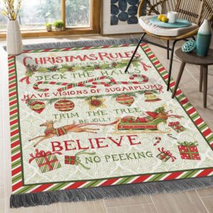 Christmas Rules Rug Sport Decor Gift Floor Decor Living Room Carpet Rug Area Rug - ba8870b098c6