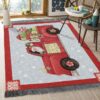 Christmas Santa Claus Red Truck Rug Sport Decor Gift Floor Decor Living Room Carpet Rug Area Rug - 7702960b4da3