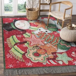 Christmas Snowman 2 Rug Sport Decor Gift Floor Decor Living Room Carpet Rug Area Rug - 67d6b36019de