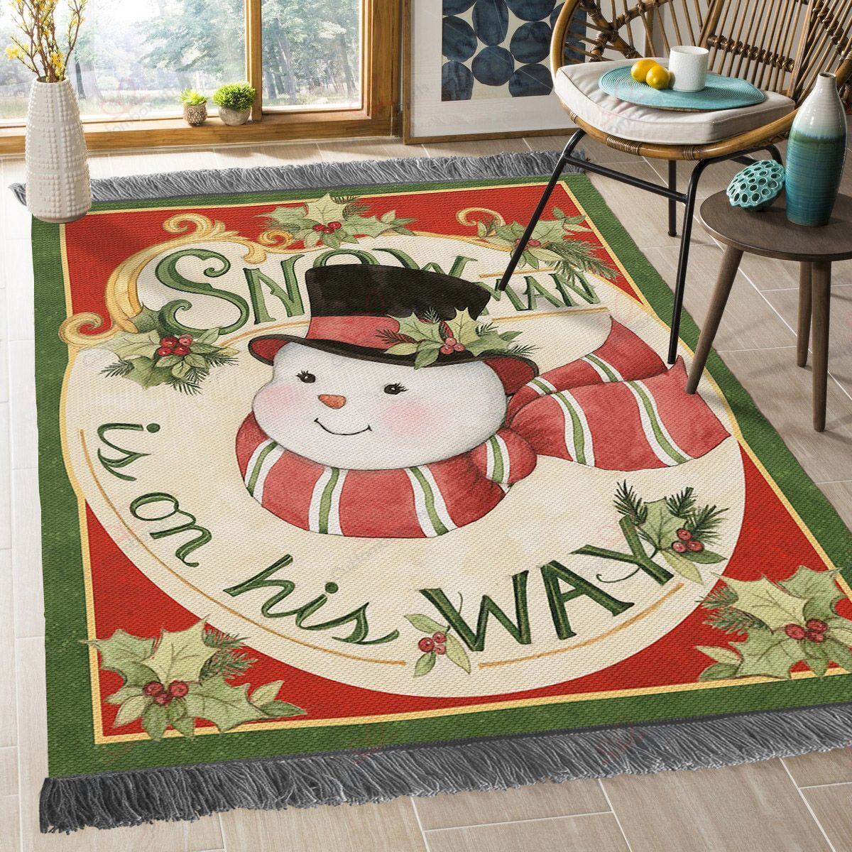 Christmas Snowman Is On His Way Rug Sport Decor Gift Floor Decor Living Room Carpet Rug Area Rug - 67aa0bd1e6d9 Christmas Snowman Is On His Way Rug Sport Decor Gift Floor Decor Living Room Carpet Rug Area Rug - 67aa0bd1e6d9