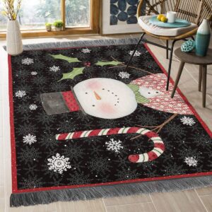 Christmas Snowman Joy Rug Sport Decor Gift Floor Decor Living Room Carpet Rug Area Rug - a7e1789c04bb