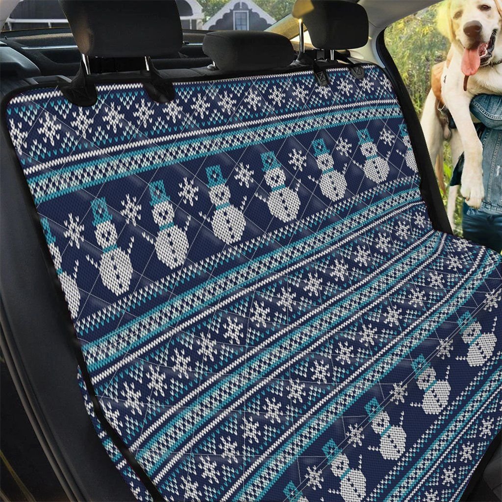 Christmas Snowman Knitted Car Back Seat Cover Dog Car Seat Covers - bf03651b9cfa Christmas Snowman Knitted Car Back Seat Cover Dog Car Seat Covers - bf03651b9cfa