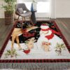 Christmas Snowman With Deer 2 Rug Sport Decor Gift Floor Decor Living Room Carpet Rug Area Rug - 87aae138d190