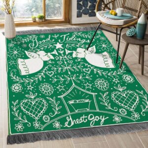 Christmas Stencil Angel Rug Sport Decor Gift Floor Decor Living Room Carpet Rug Area Rug - ae744ad8feb8