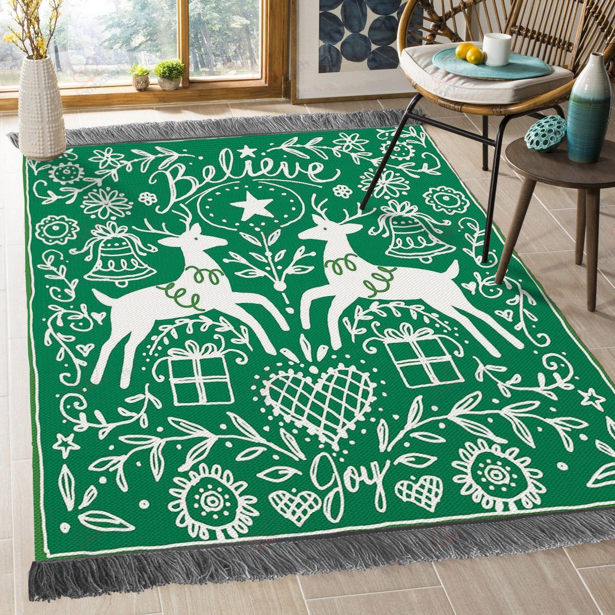 Christmas Stencil Deer 2 Rug Sport Decor Gift Floor Decor Living Room Carpet Rug Area Rug - f01c5b7cf060 Christmas Stencil Deer 2 Rug Sport Decor Gift Floor Decor Living Room Carpet Rug Area Rug - f01c5b7cf060