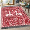 Christmas Stencil Deer Rug Sport Decor Gift Floor Decor Living Room Carpet Rug Area Rug - c0e198cd34e6