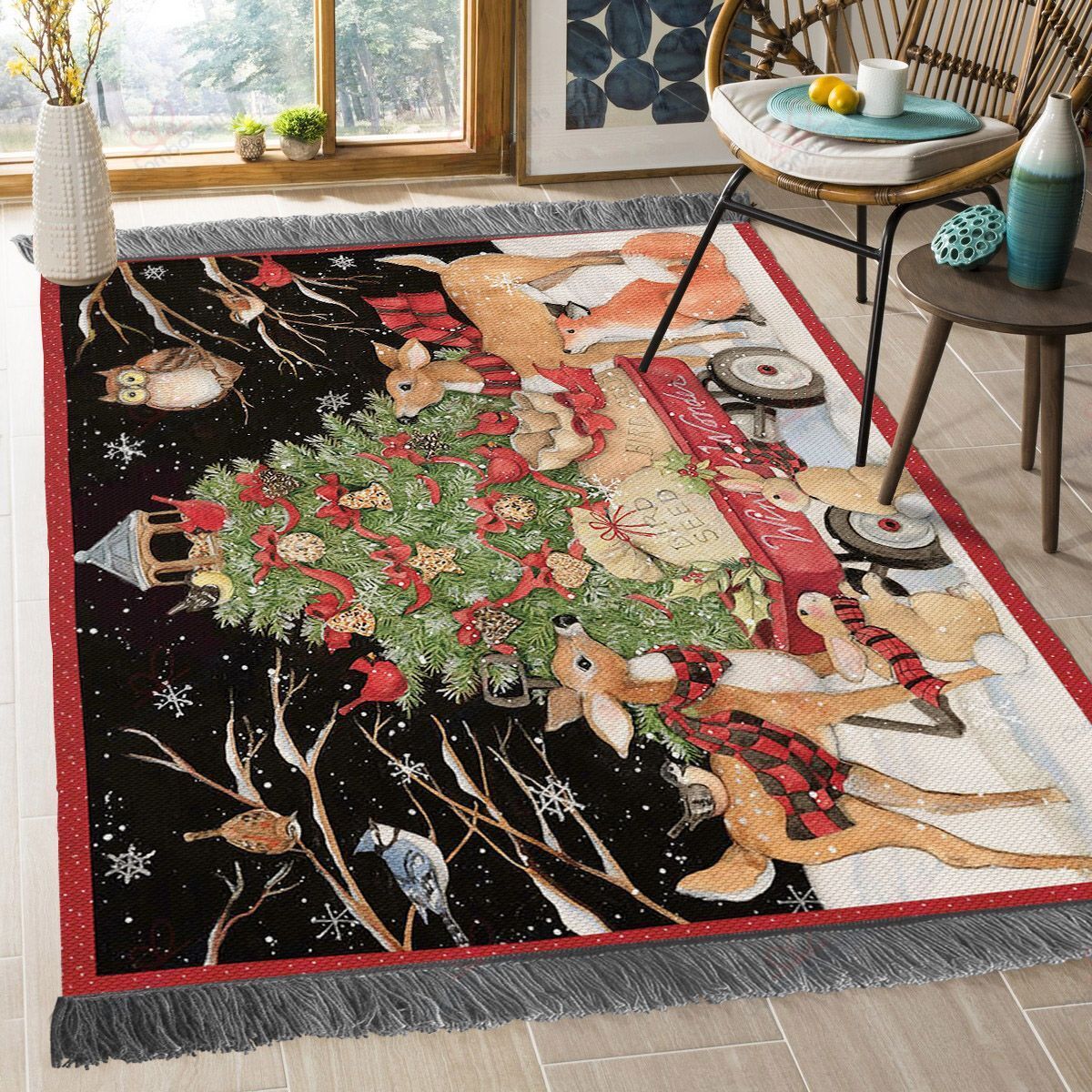 Christmas Tree With Animals Rug Sport Decor Gift Floor Decor Living Room Carpet Rug Area Rug - 53a8d3d723a9 Christmas Tree With Animals Rug Sport Decor Gift Floor Decor Living Room Carpet Rug Area Rug - 53a8d3d723a9