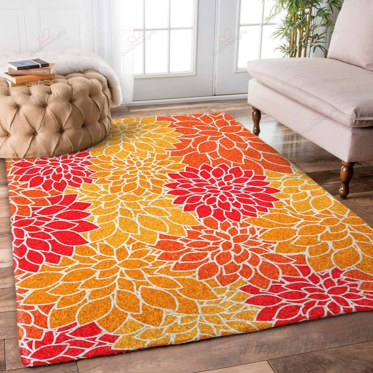 Chrysanthemum Red Flower Rug Sport Decor Gift Floor Decor Living Room Carpet Rug Area Rug - 4fb95d0ee135 Chrysanthemum Red Flower Rug Sport Decor Gift Floor Decor Living Room Carpet Rug Area Rug - 4fb95d0ee135