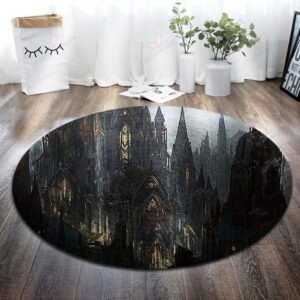 Church Round Carpet Floor Rug Living Room Bedroom Decor Round Area Rug Carpet