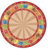 Circle Time Books Round Carpet Floor Rug Living Room Bedroom Decor Round Area Rug Carpet