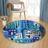 City Stores Temple Round Carpet Floor Rug Living Room Bedroom Decor Round Area Rug Carpet