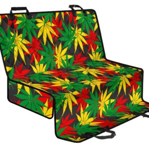 Classic Hemp Leaves Reggae Pattern Print Pet Car Back Seat Cover - 6ae785ff8a93