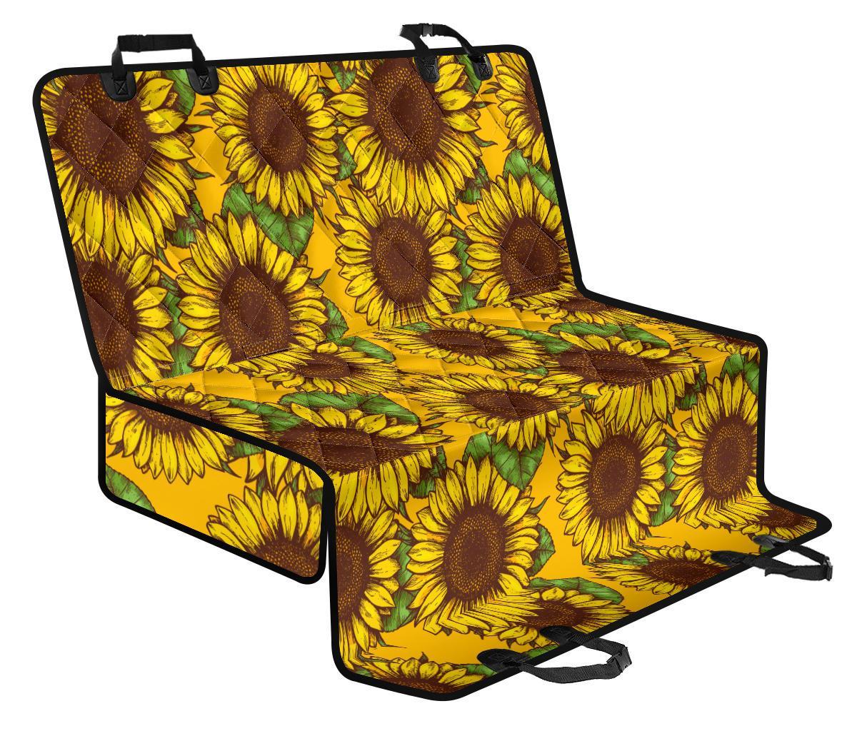 Classic Vintage Sunflower Pattern Print Pet Car Back Seat Cover - 231ede47503d Classic Vintage Sunflower Pattern Print Pet Car Back Seat Cover - 231ede47503d