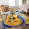 Classical Vintage Guitar Rug Sport Decor Gift Floor Decor Living Room Carpet Rug Area Rug - 73cffed4e92d