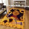 Clever Black Girl Sunflower Rug Sport Decor Gift Floor Decor Living Room Carpet Rug Area Rug - 04d86e2e34a9