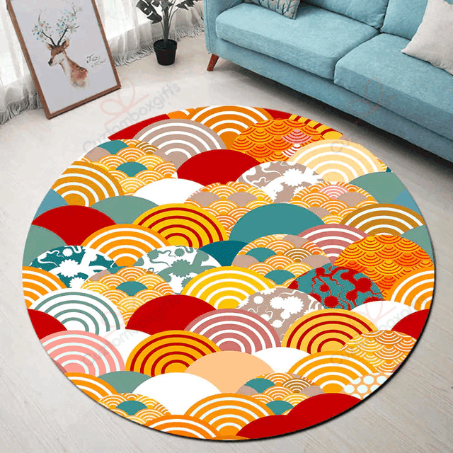 Cloud Painting Asian Style Round Carpet Floor Rug Living Room Bedroom Decor Round Area Rug Carpet Cloud Painting Asian Style Round Carpet Floor Rug Living Room Bedroom Decor Round Area Rug Carpet